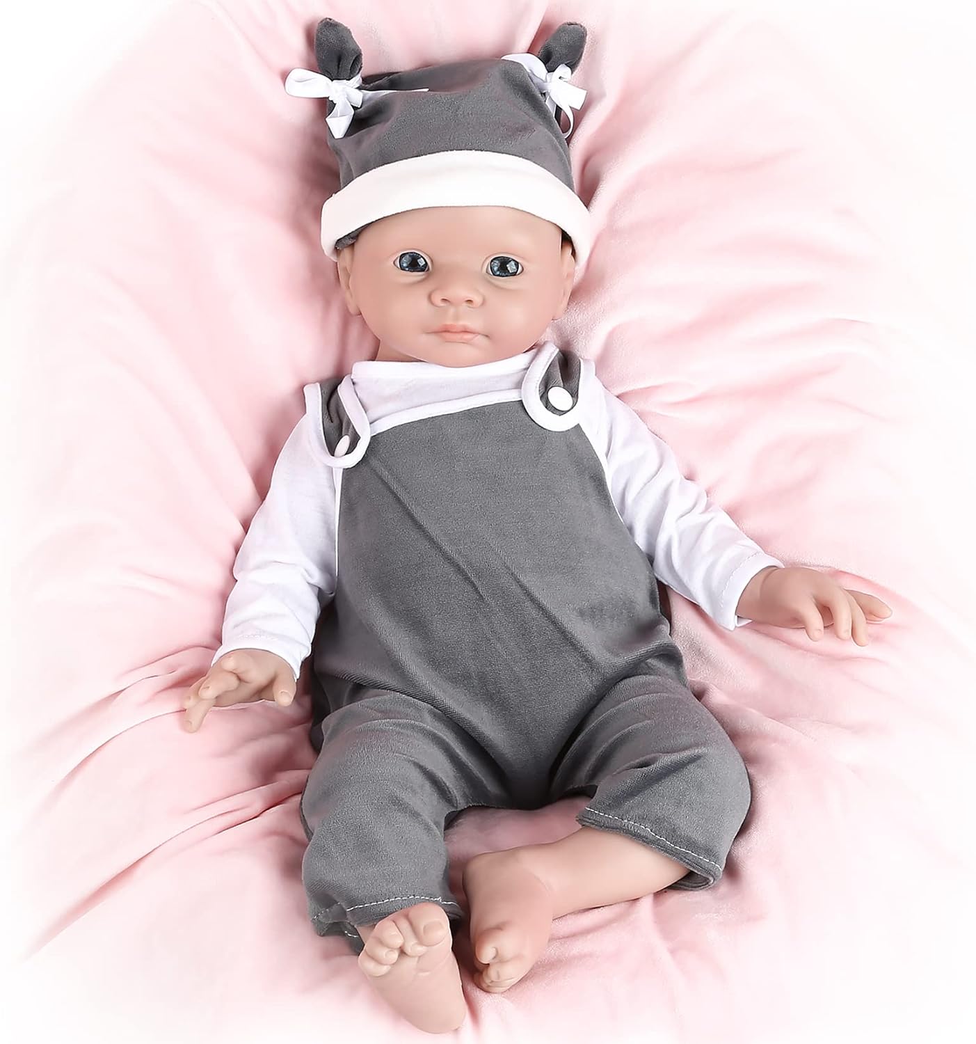 IVITA 19 inch Silicone Baby Dolls Full Body - Girl